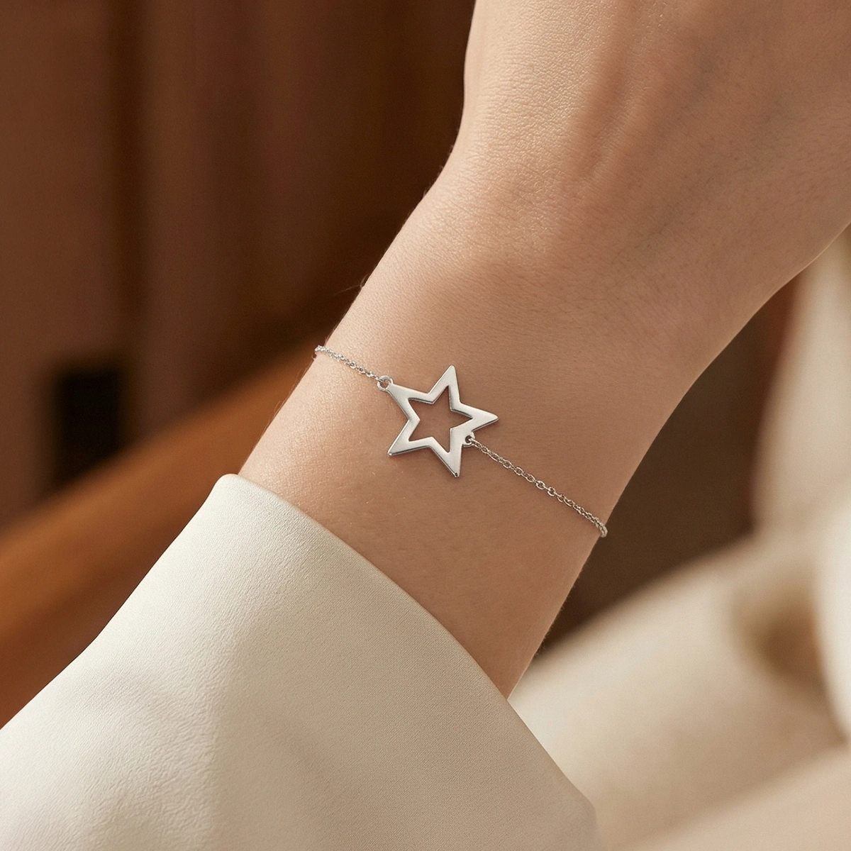 Yıldız Plaka Altın Bileklik