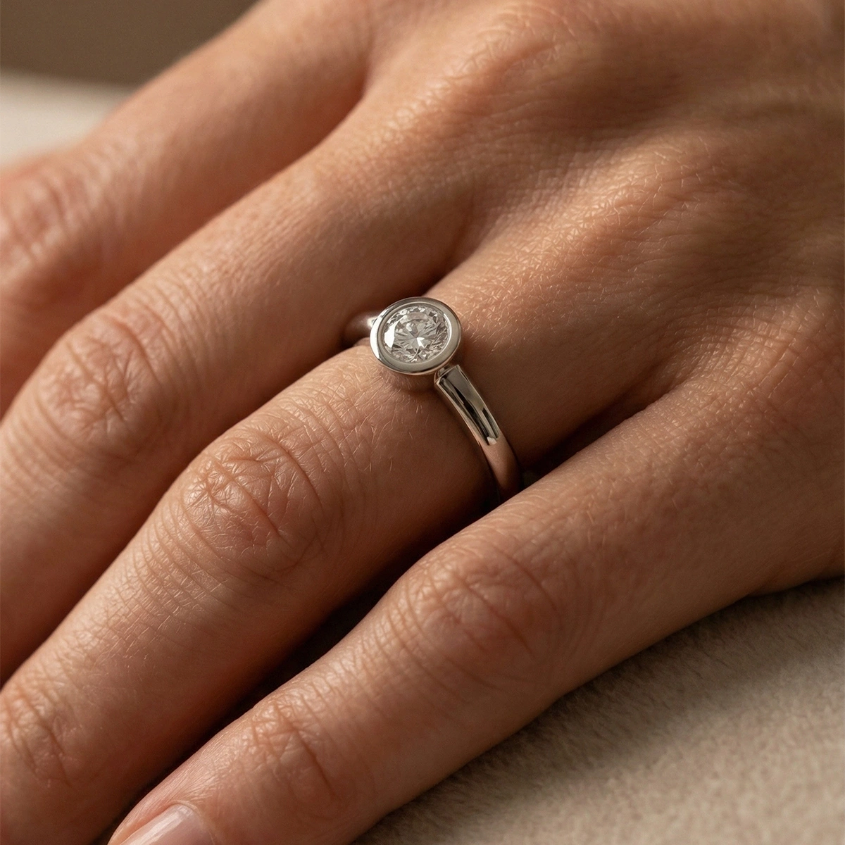 0,05 ct Moren Tektaş Pırlanta Yüzük