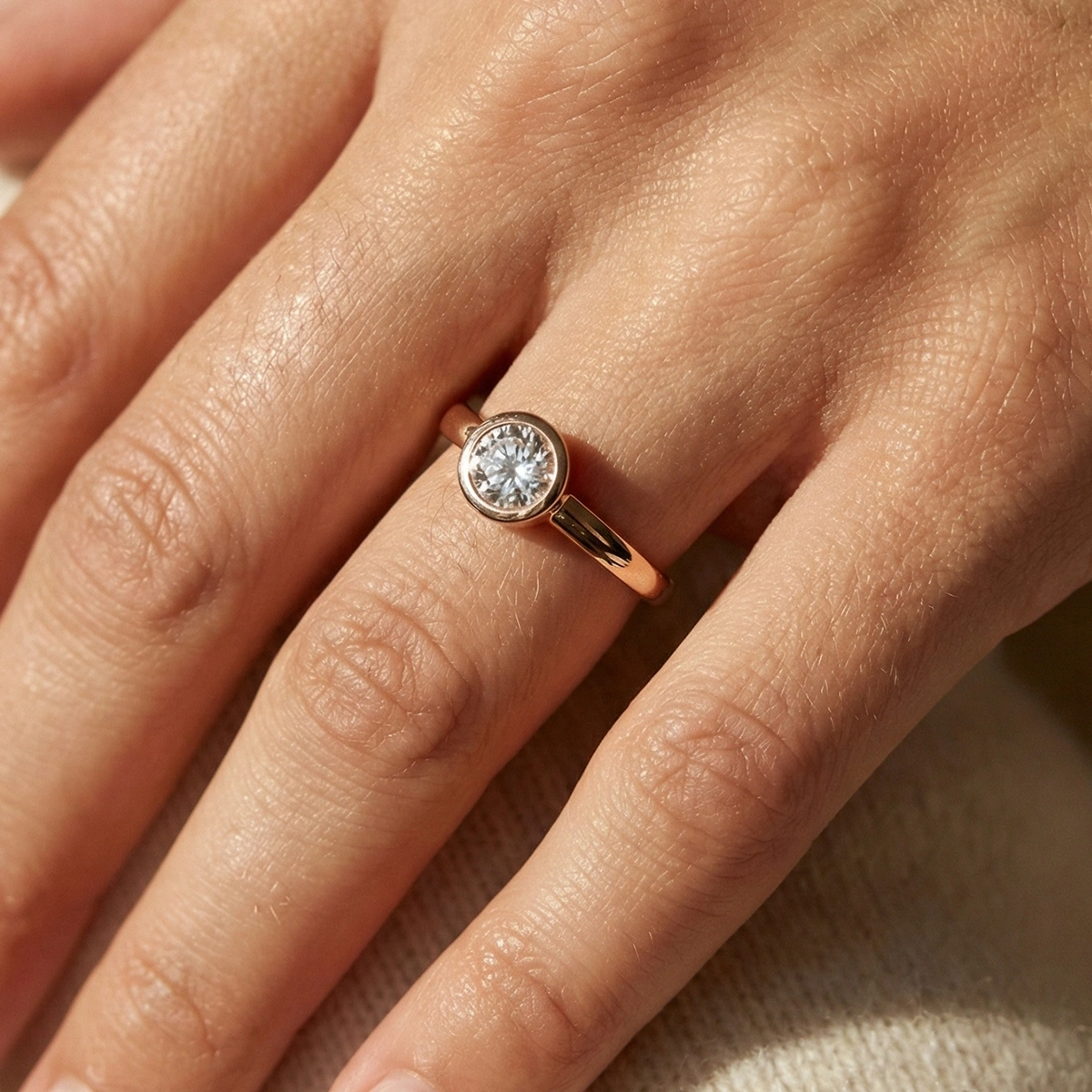 0,05 ct Moren Tektaş Pırlanta Yüzük