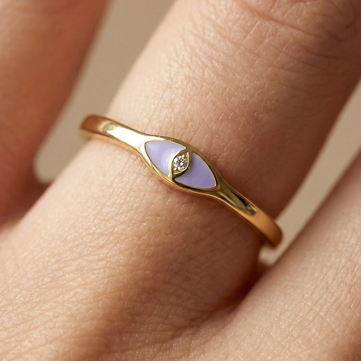 Göz Mineli Pırlanta Yüzük