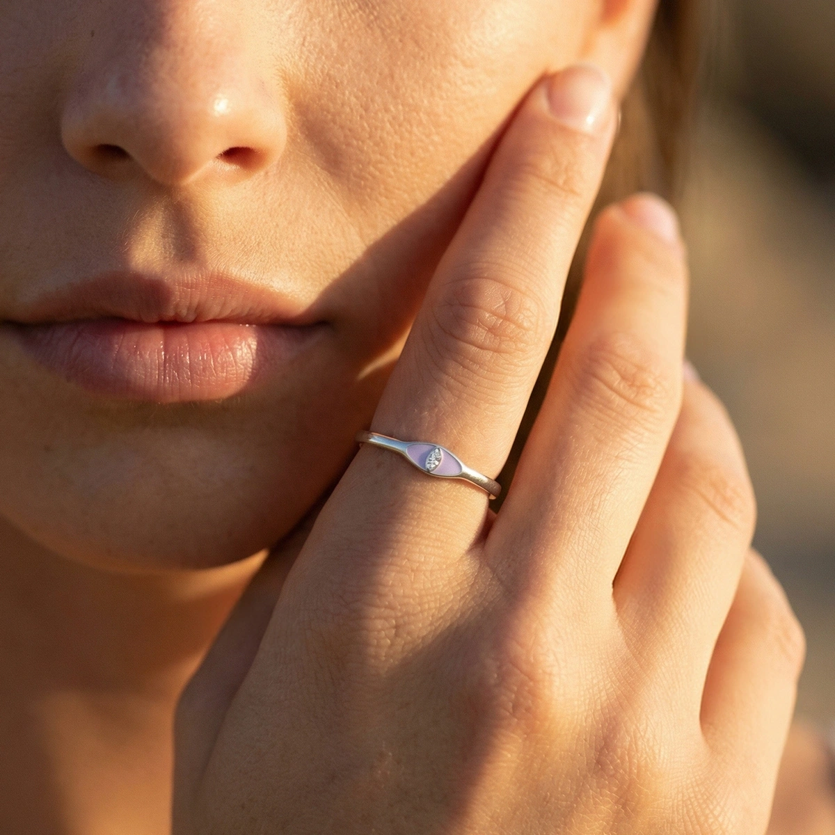 Göz Mineli Pırlanta Yüzük