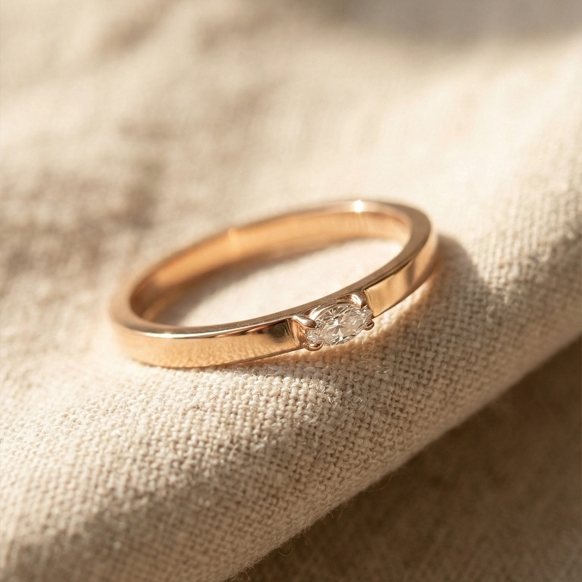 Candy Mineli Markiz Pırlanta Yüzük