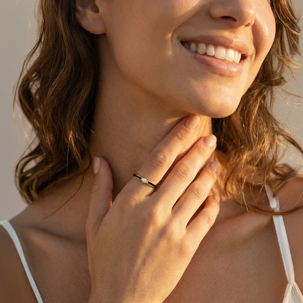 Candy Mineli Markiz Pırlanta Yüzük