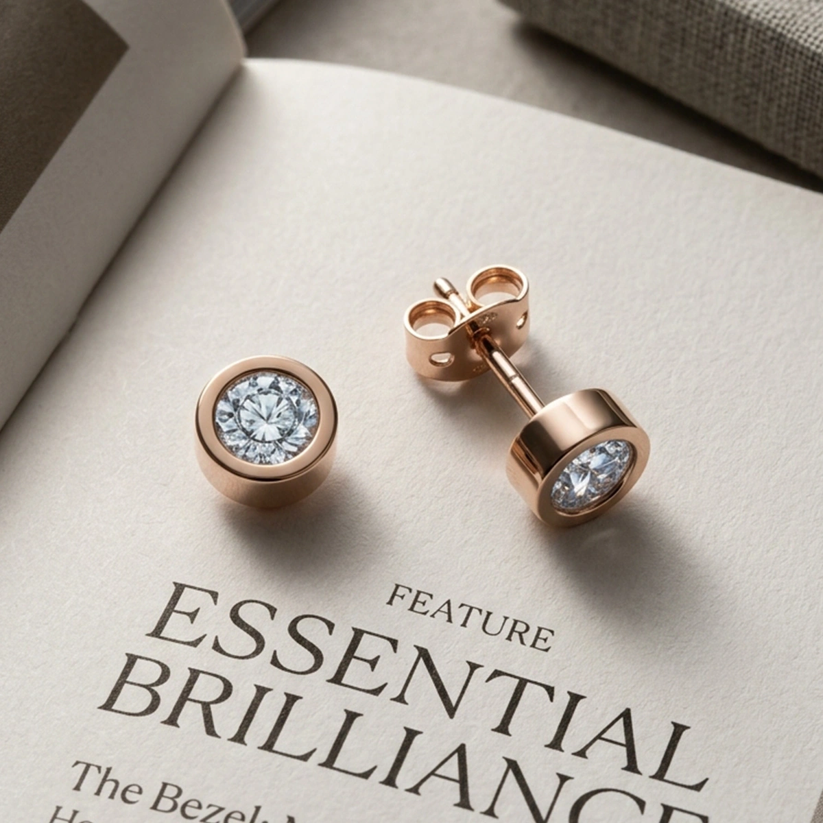 0,05 ct Moren Tektaş Pırlanta Küpe