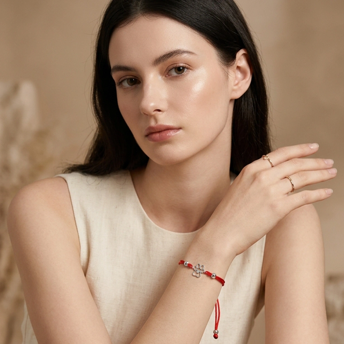 Tektaş Pırlantalı Pati Bileklik