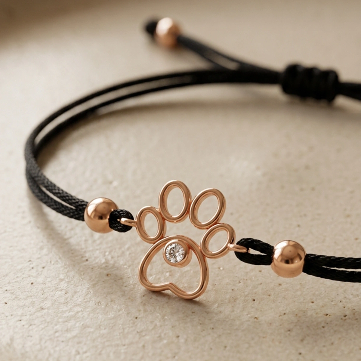 Tektaş Pırlantalı Pati Bileklik