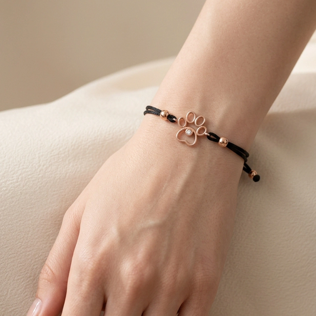 Tektaş Pırlantalı Pati Bileklik