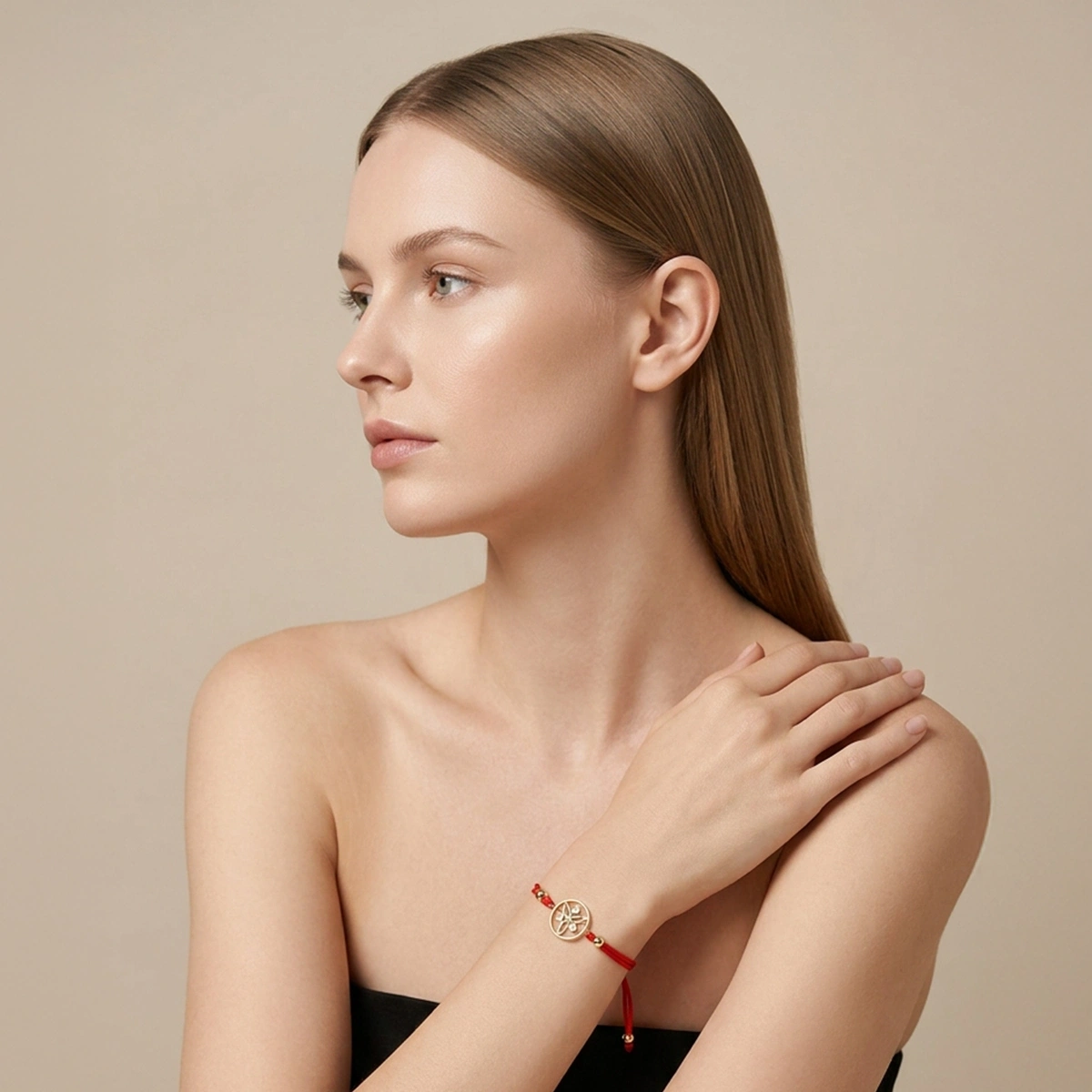 Üç Pırlantalı Stilize Melek Bileklik