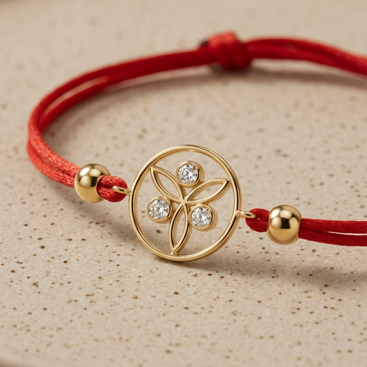 Üç Pırlantalı Stilize Melek Bileklik