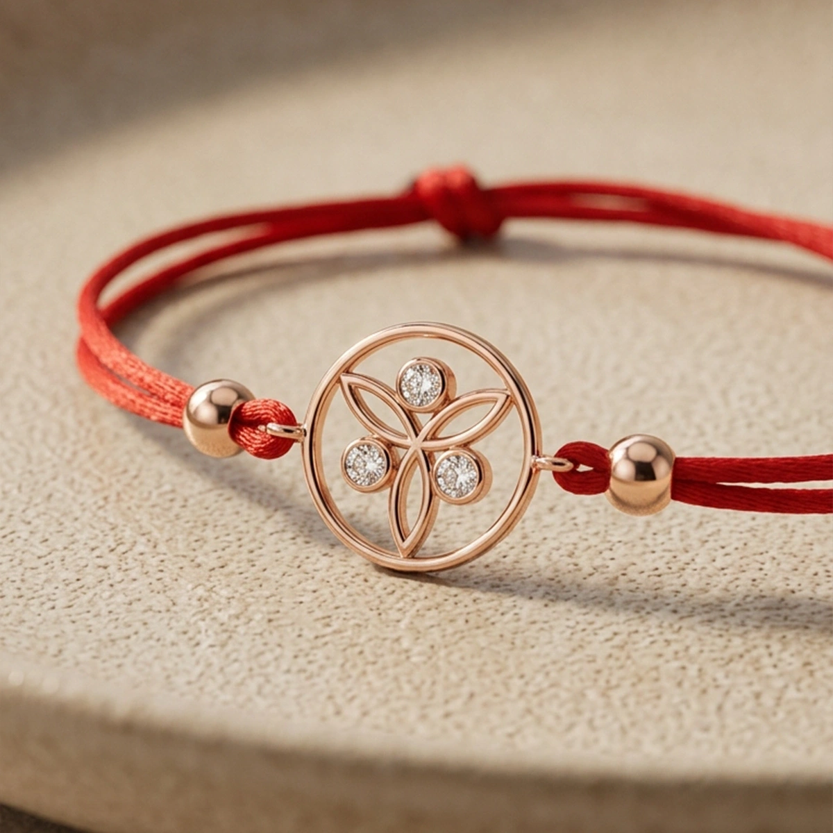 Üç Pırlantalı Stilize Melek Bileklik