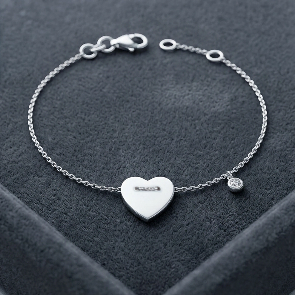 Kalp Pırlanta Bileklik