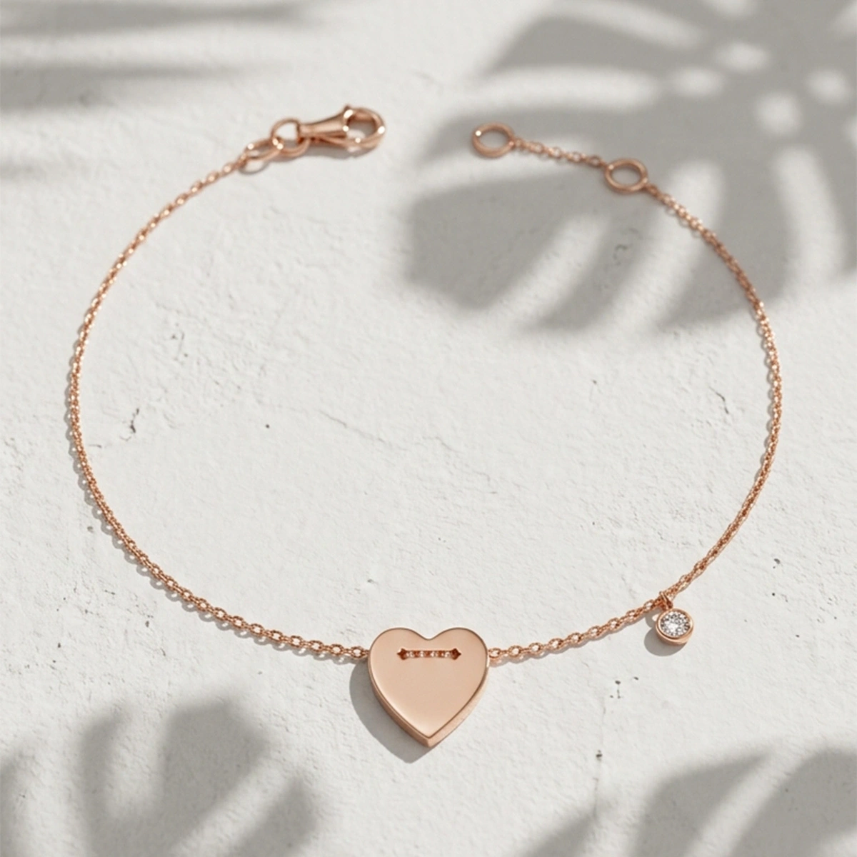 Kalp Pırlanta Bileklik