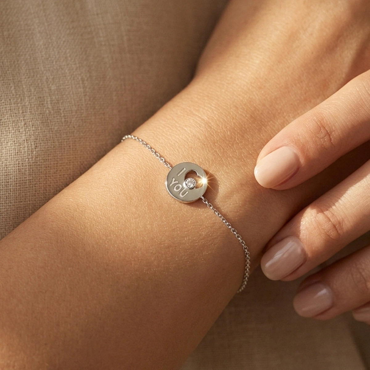 I Love YOU Pırlanta Bileklik