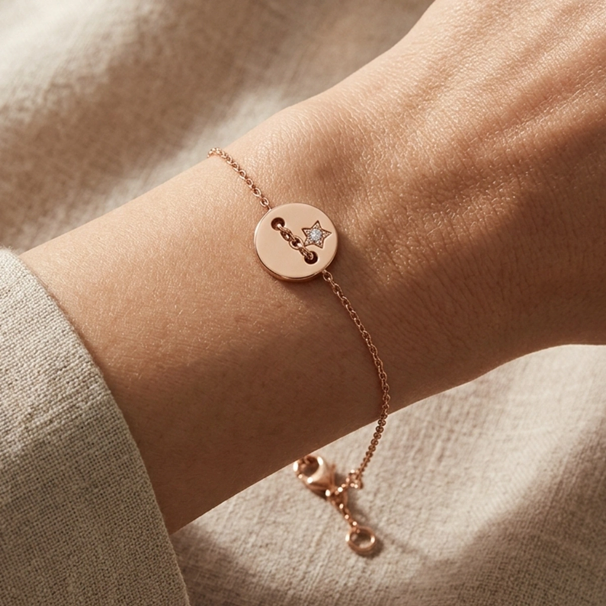 Yıldızlı Pırlanta Bileklik