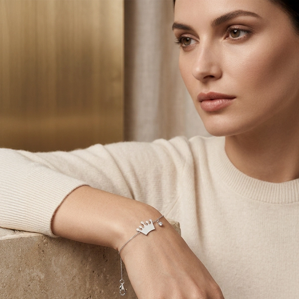 Princess Crown Diamond Bracelet