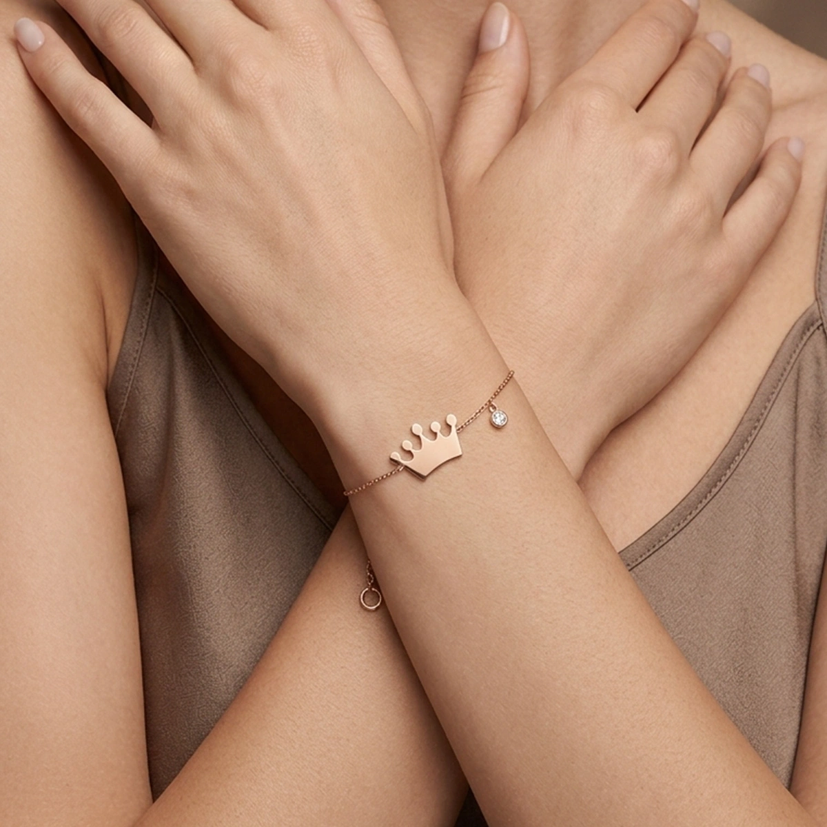 Princess Crown Diamond Bracelet