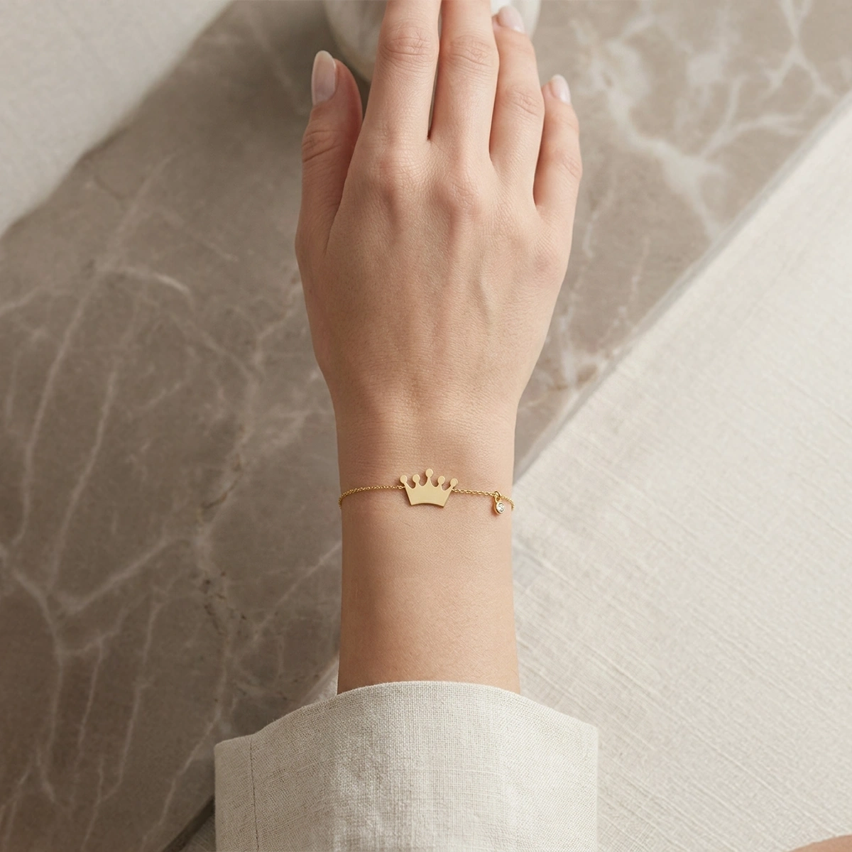 Princess Crown Diamond Bracelet