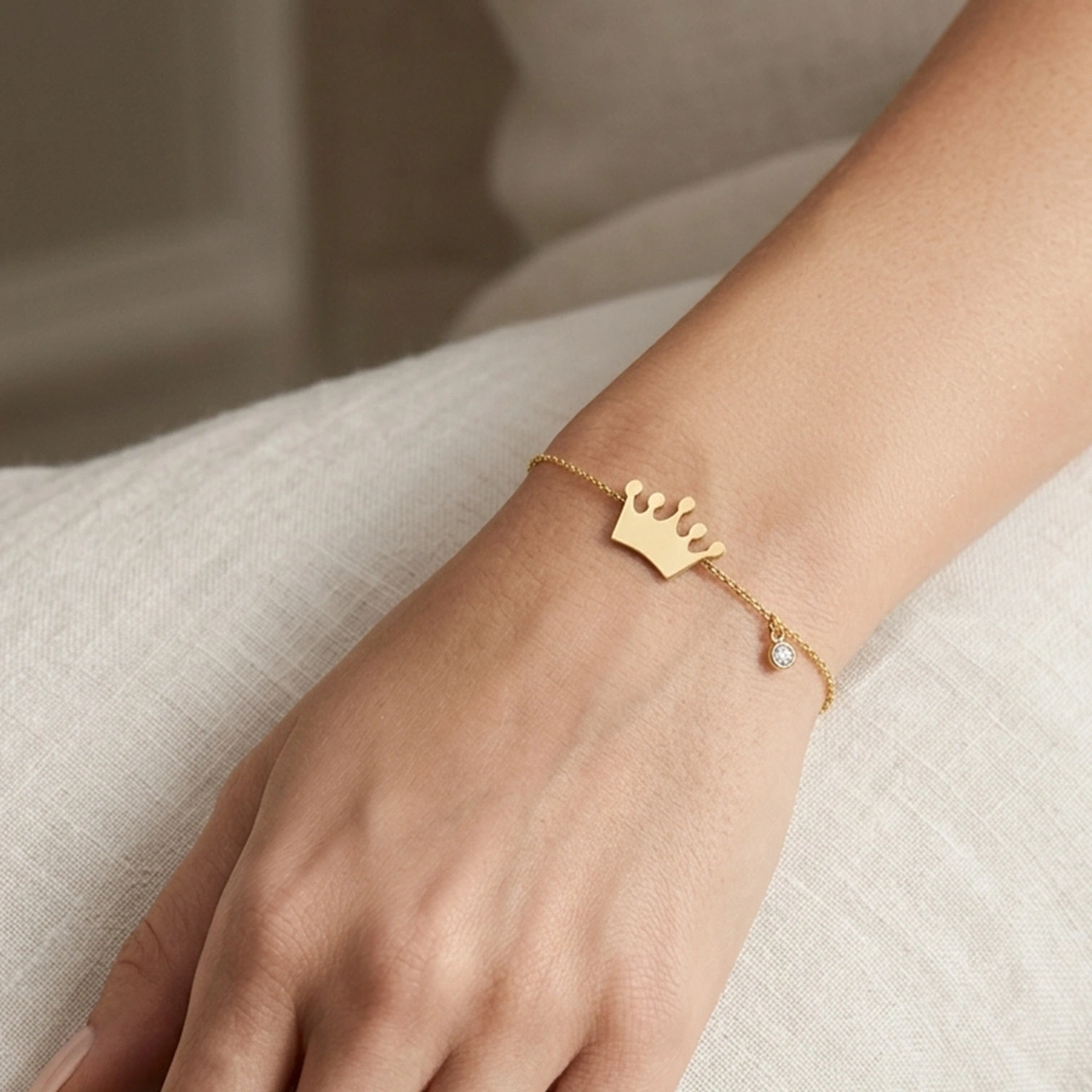 Princess Crown Diamond Bracelet