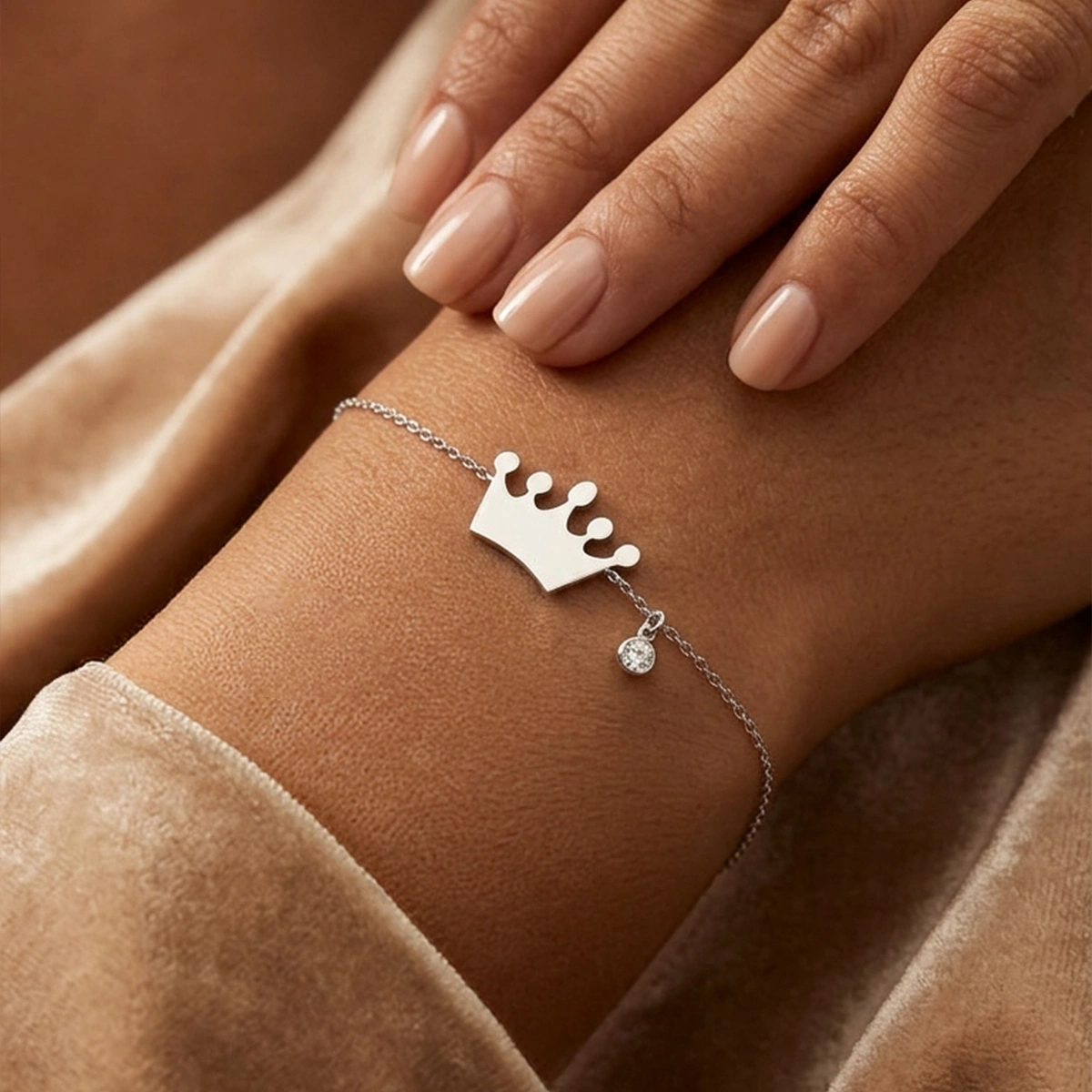 Princess Crown Diamond Bracelet