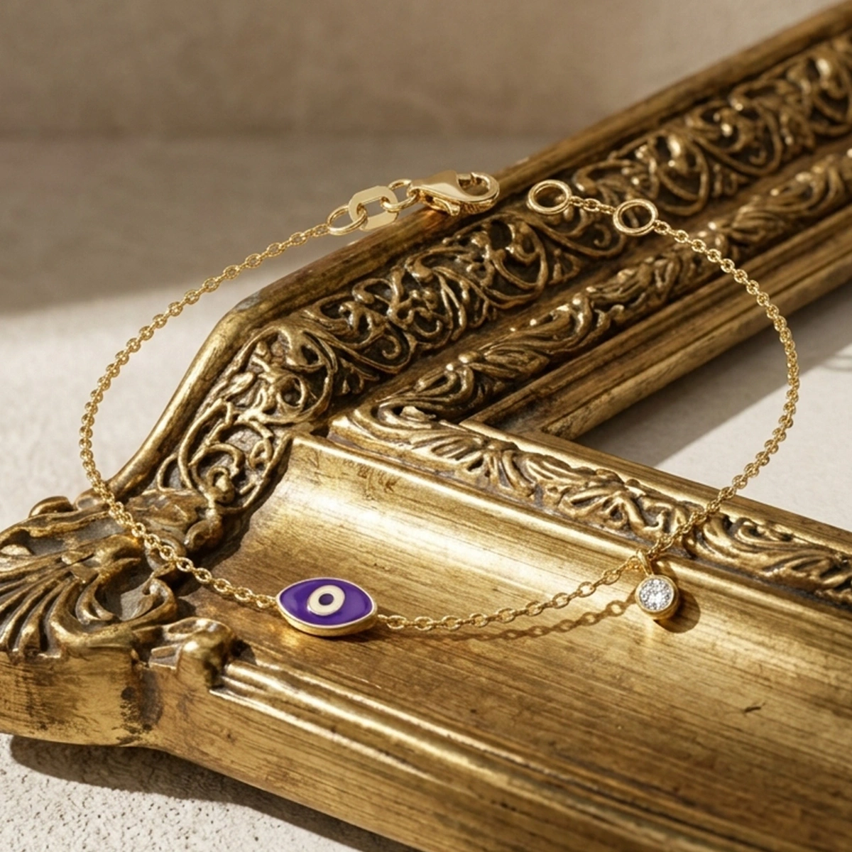 Nazar Eye Enamel Diamond Bracelet