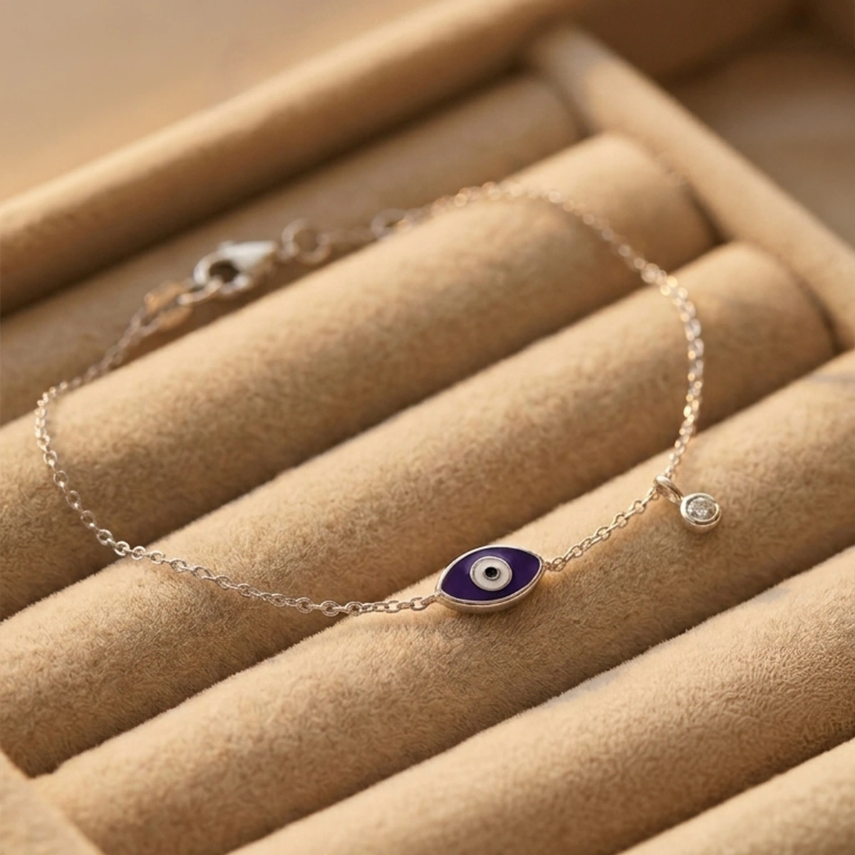 Nazar Eye Enamel Diamond Bracelet