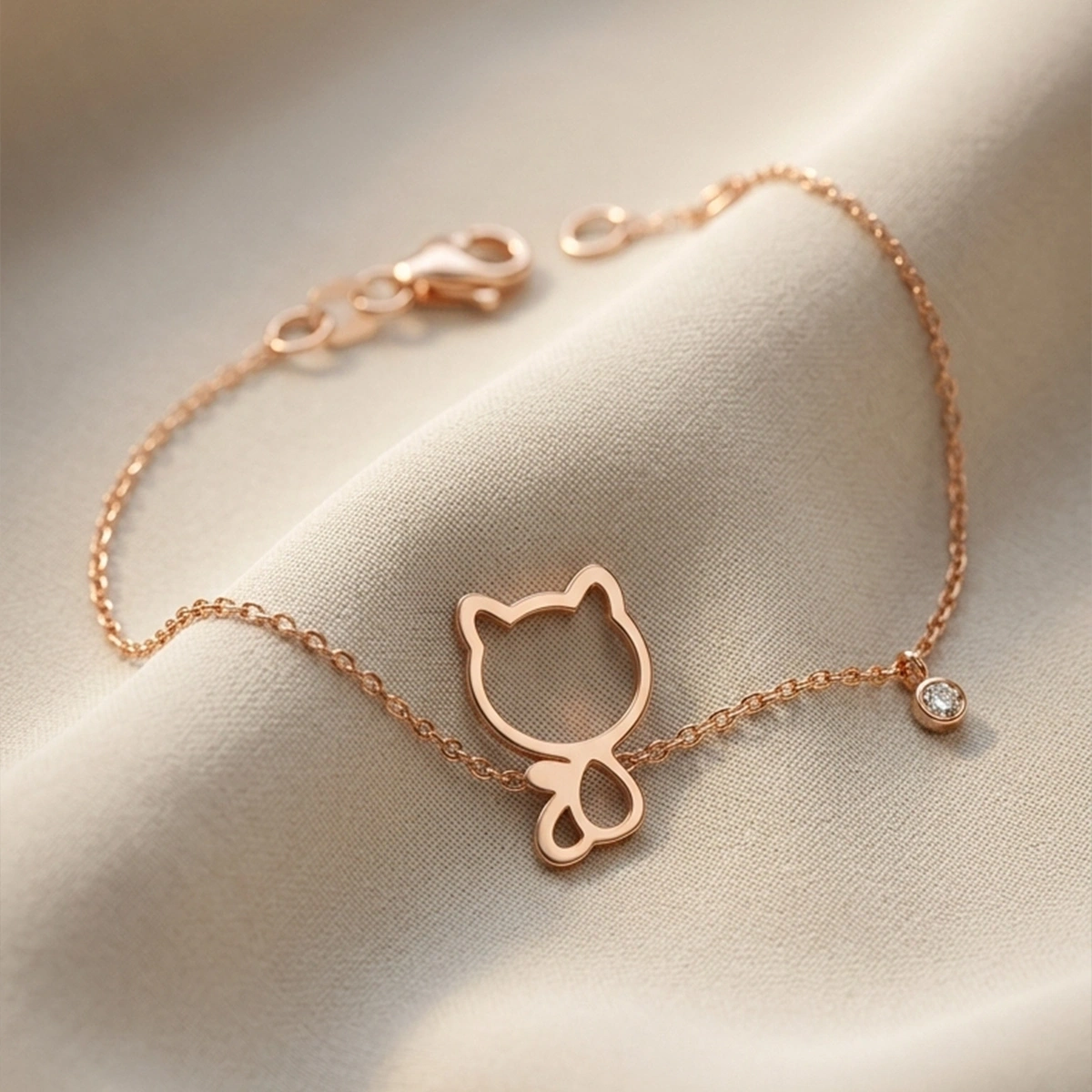 Cat Friend Diamond Bracelet