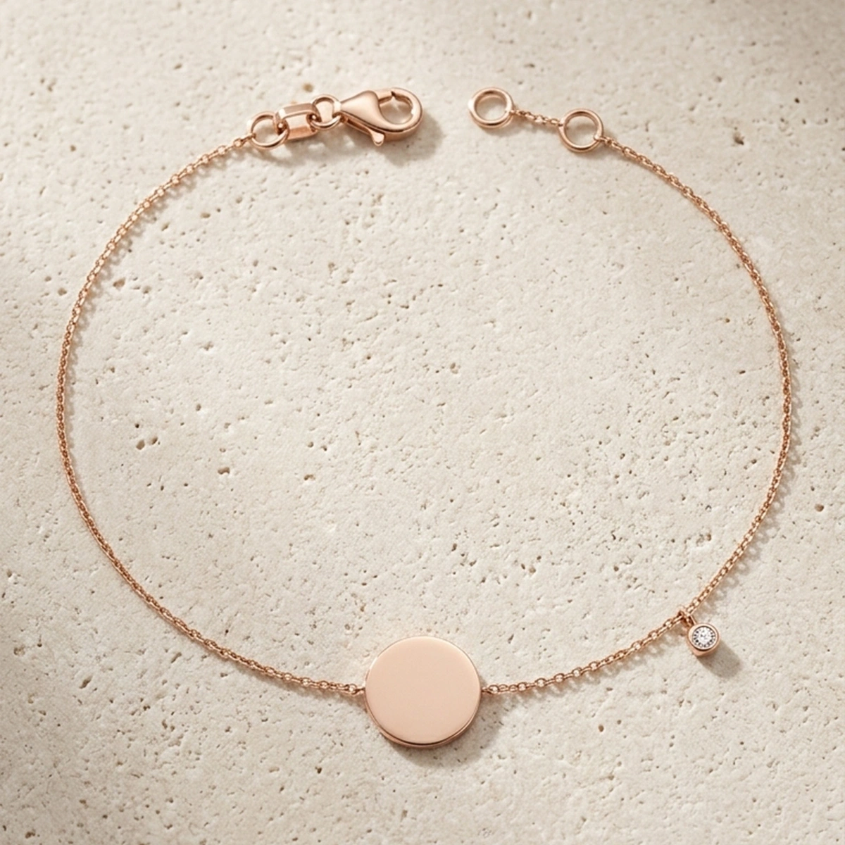 Round Tag Diamond Bracelet