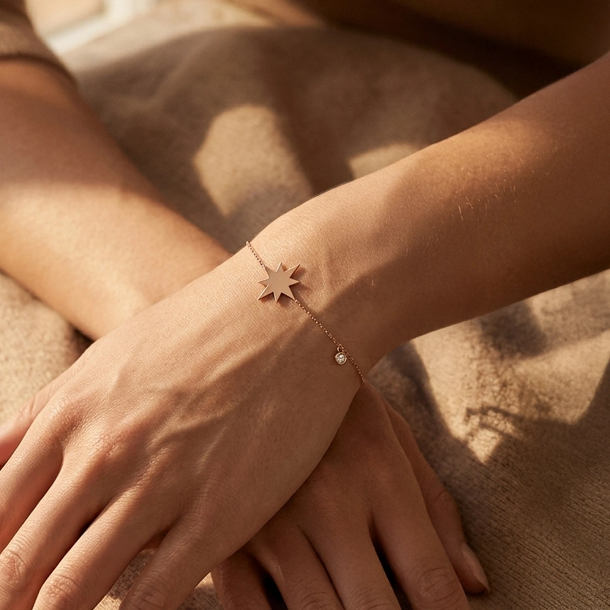 Eight-Pointed Star Diamond Bracelet