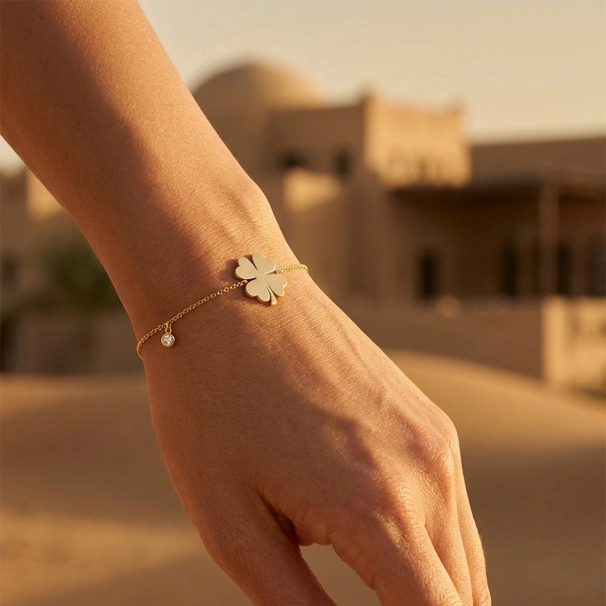 Four-Leaf Clover Diamond Bracelet