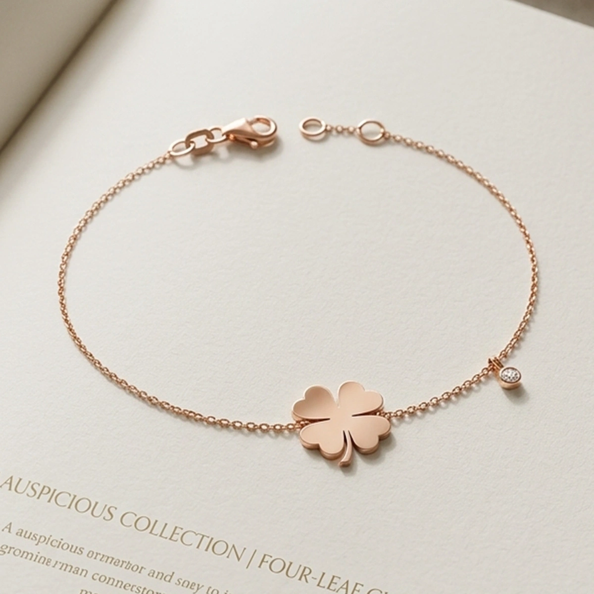 Four-Leaf Clover Diamond Bracelet