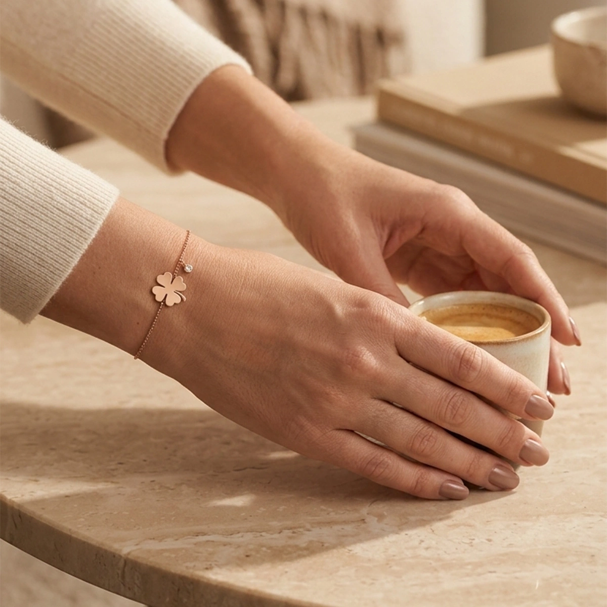 Four-Leaf Clover Diamond Bracelet