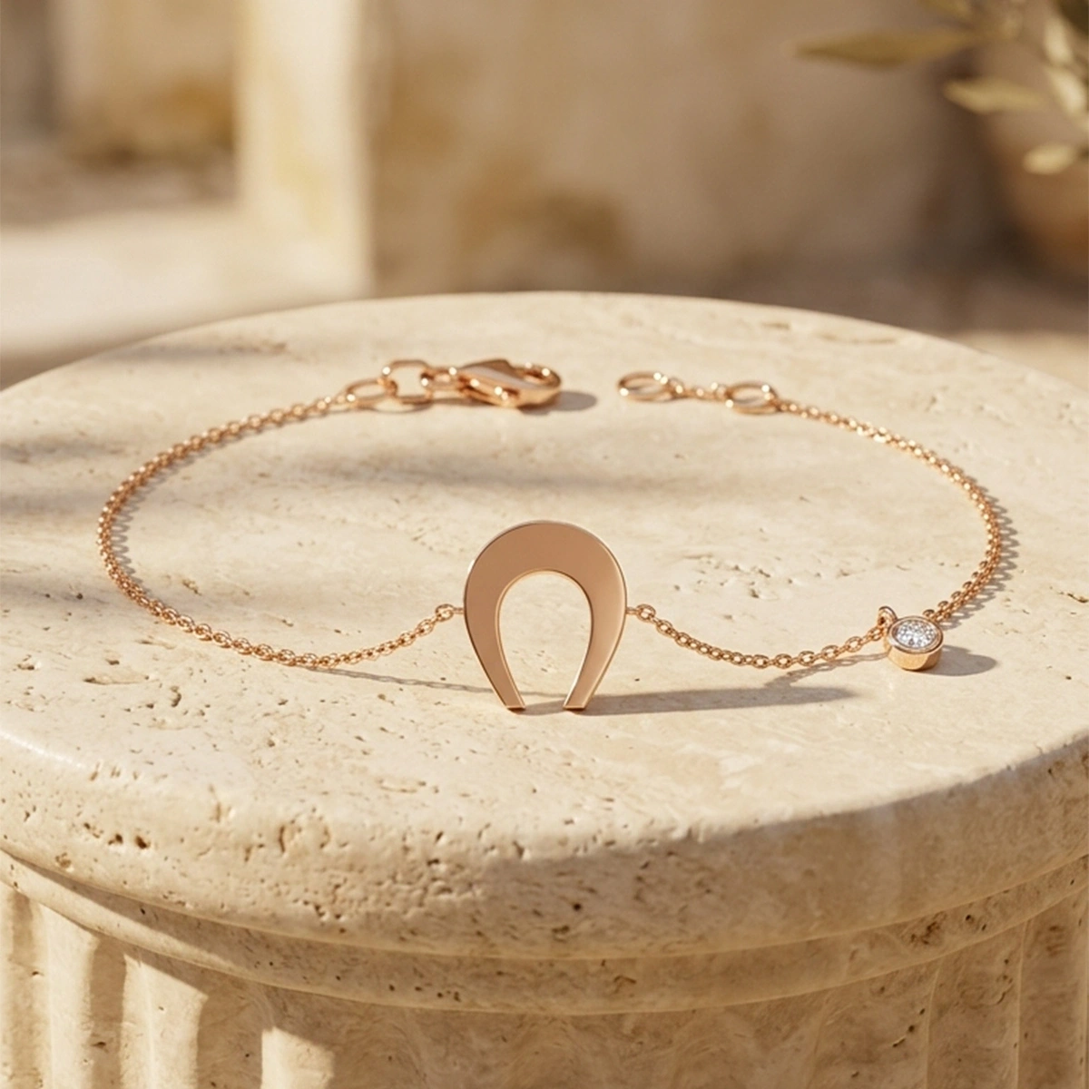 Hufeisen Glücks Diamant Armband