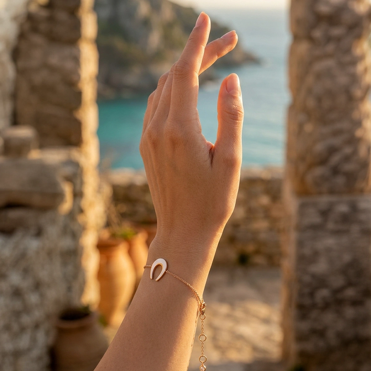 Hufeisen Glücks Diamant Armband