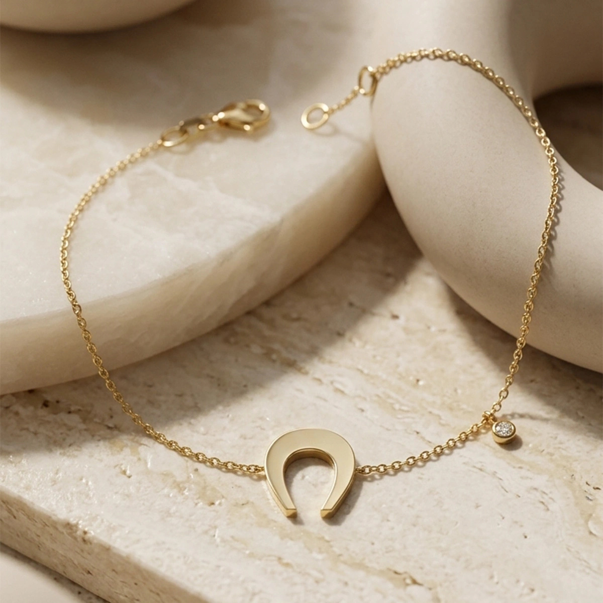 Hufeisen Glücks Diamant Armband