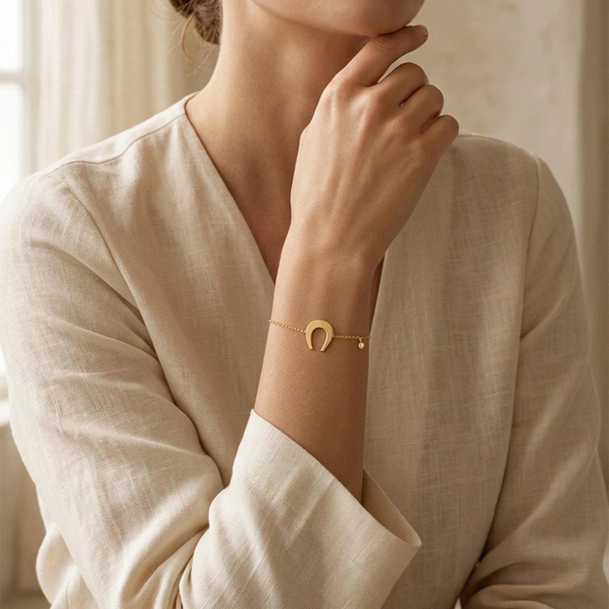 Hufeisen Glücks Diamant Armband