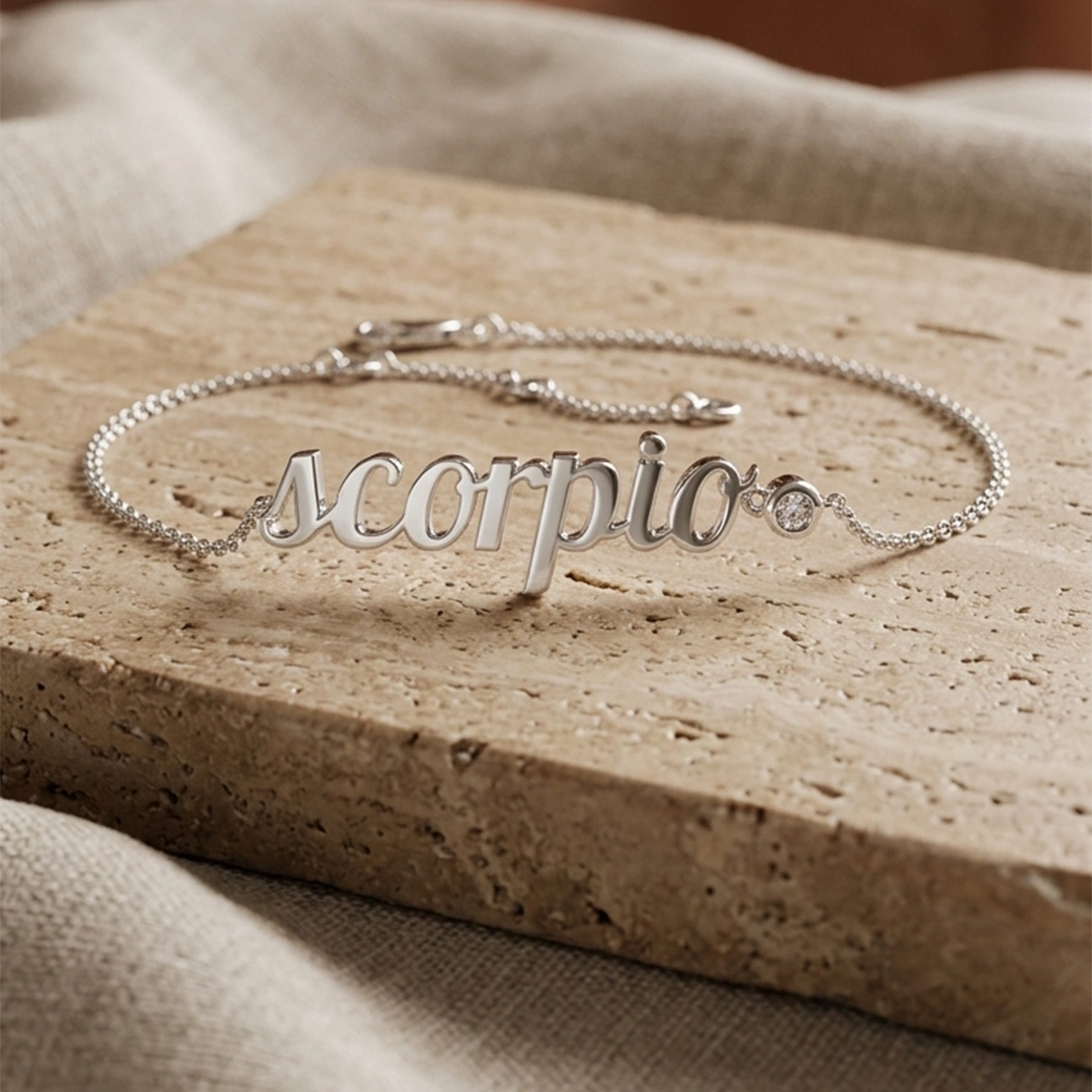 Scorpio Zodiac Diamond Bracelet
