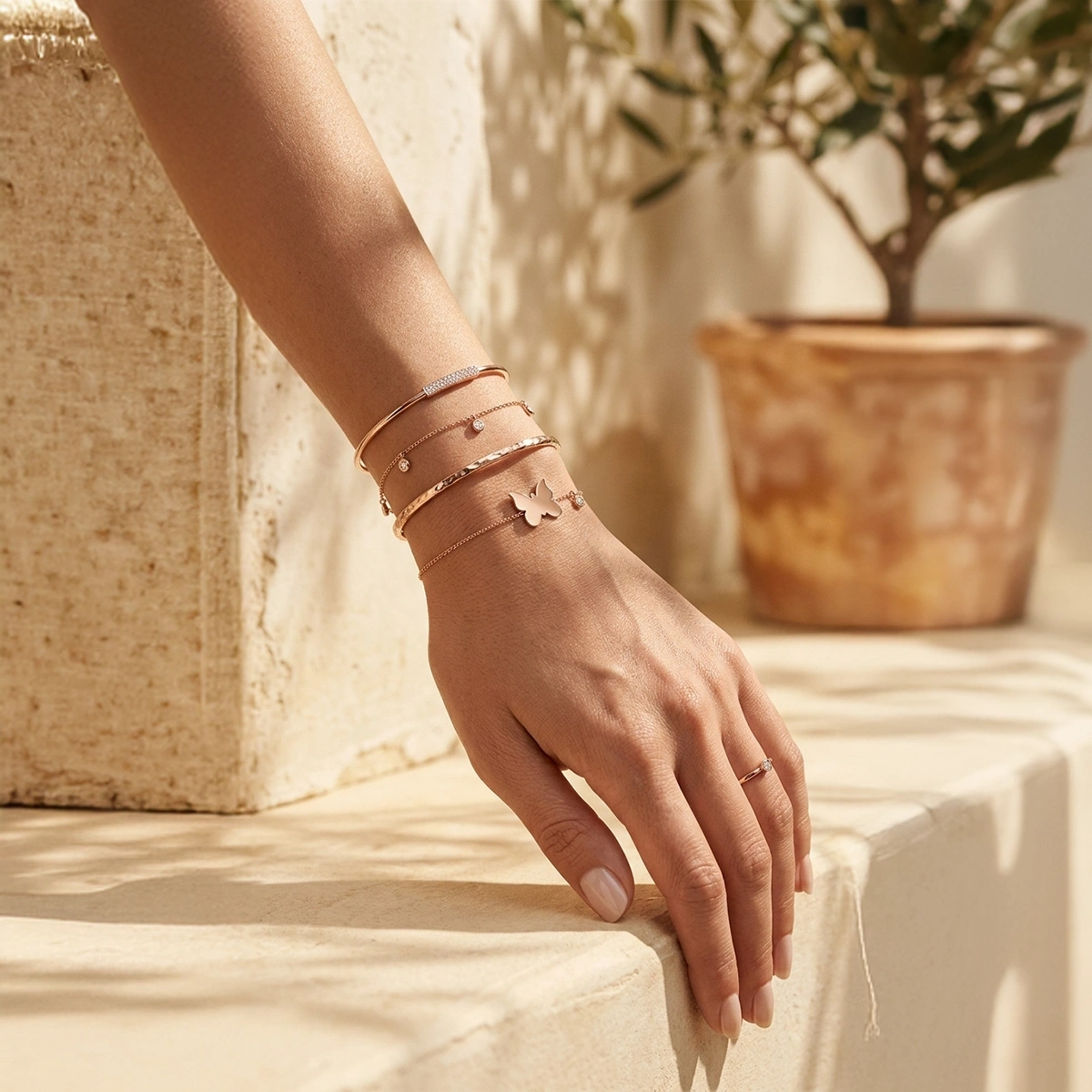 Kelebek Pırlanta Bileklik