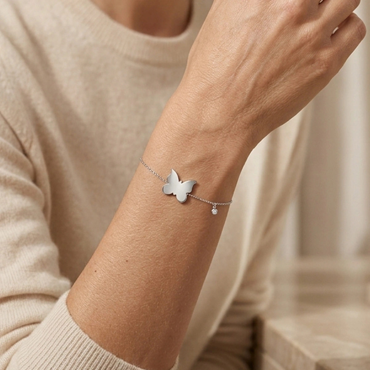 Kelebek Pırlanta Bileklik