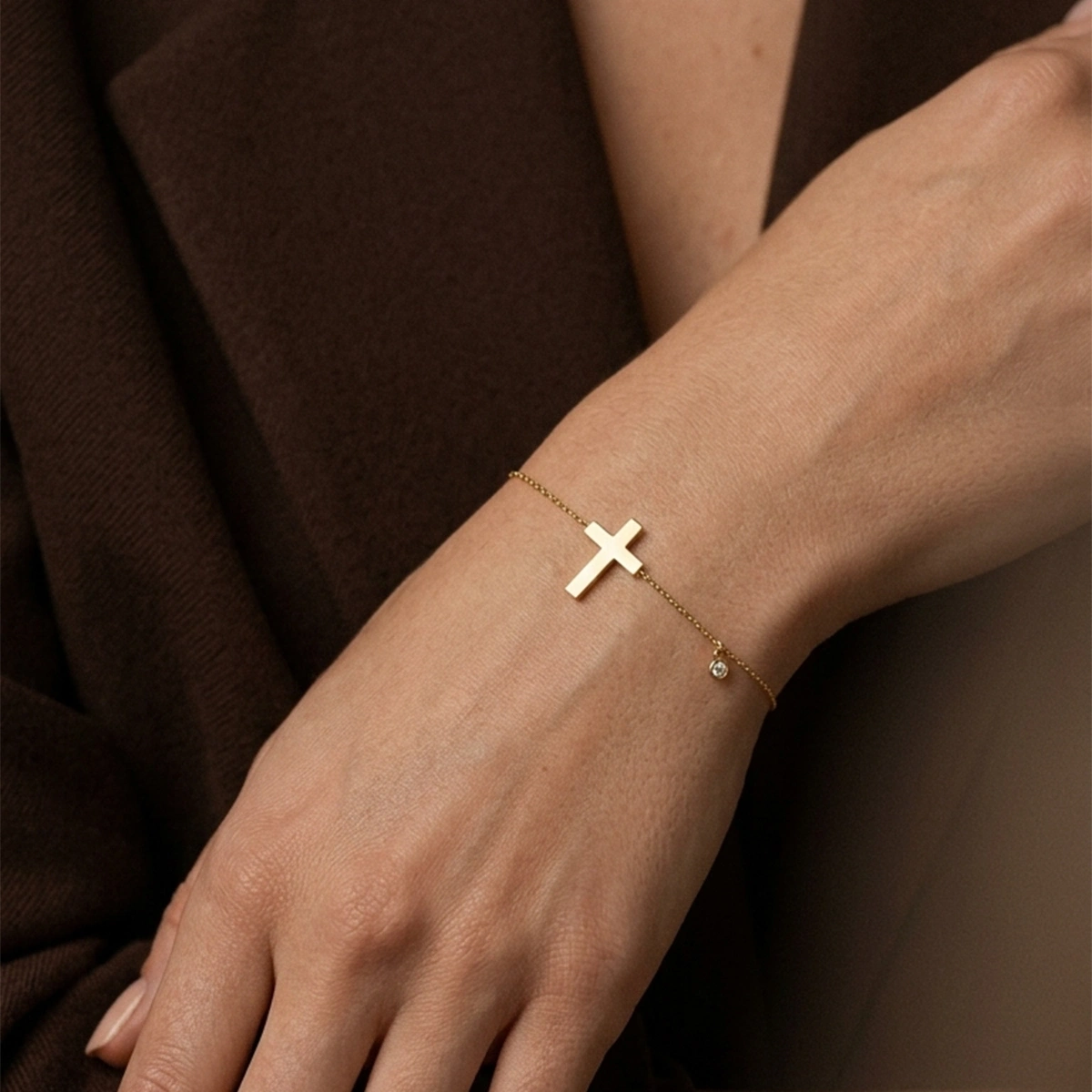 Kreuz Diamant Armband