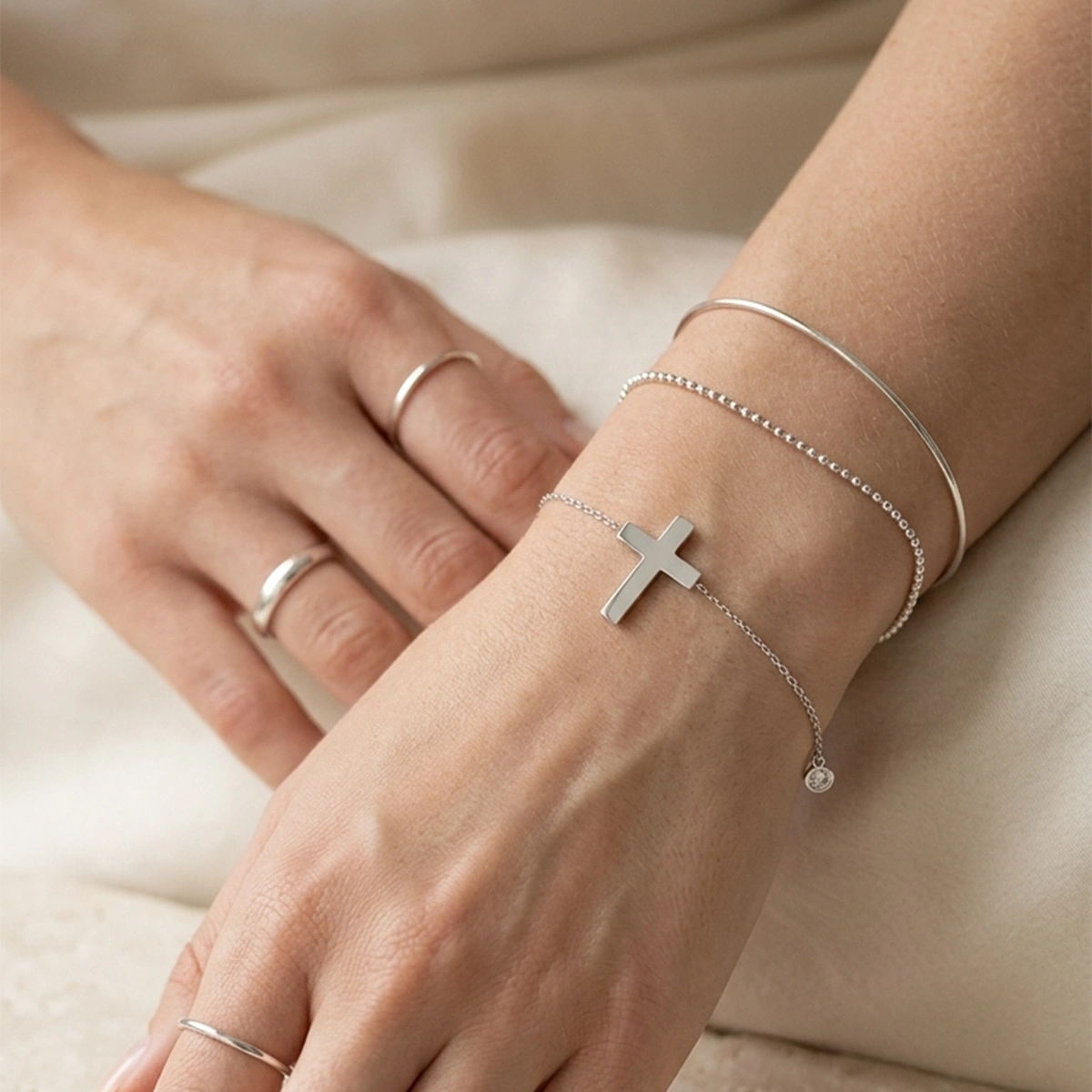 Kreuz Diamant Armband