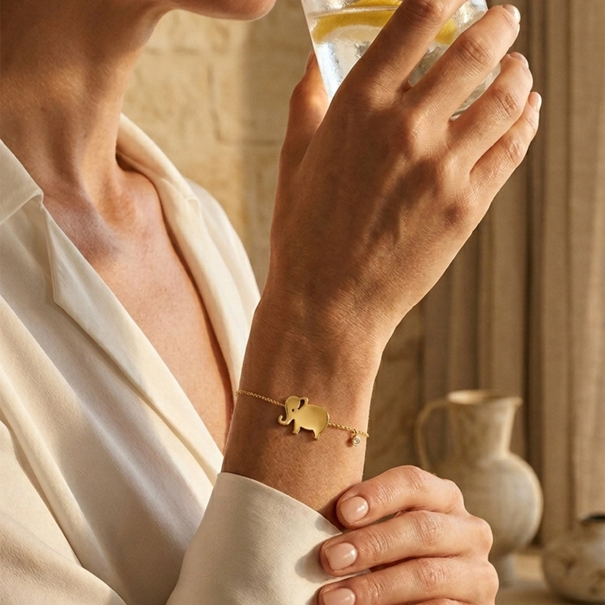 Elephant Diamond Bracelet