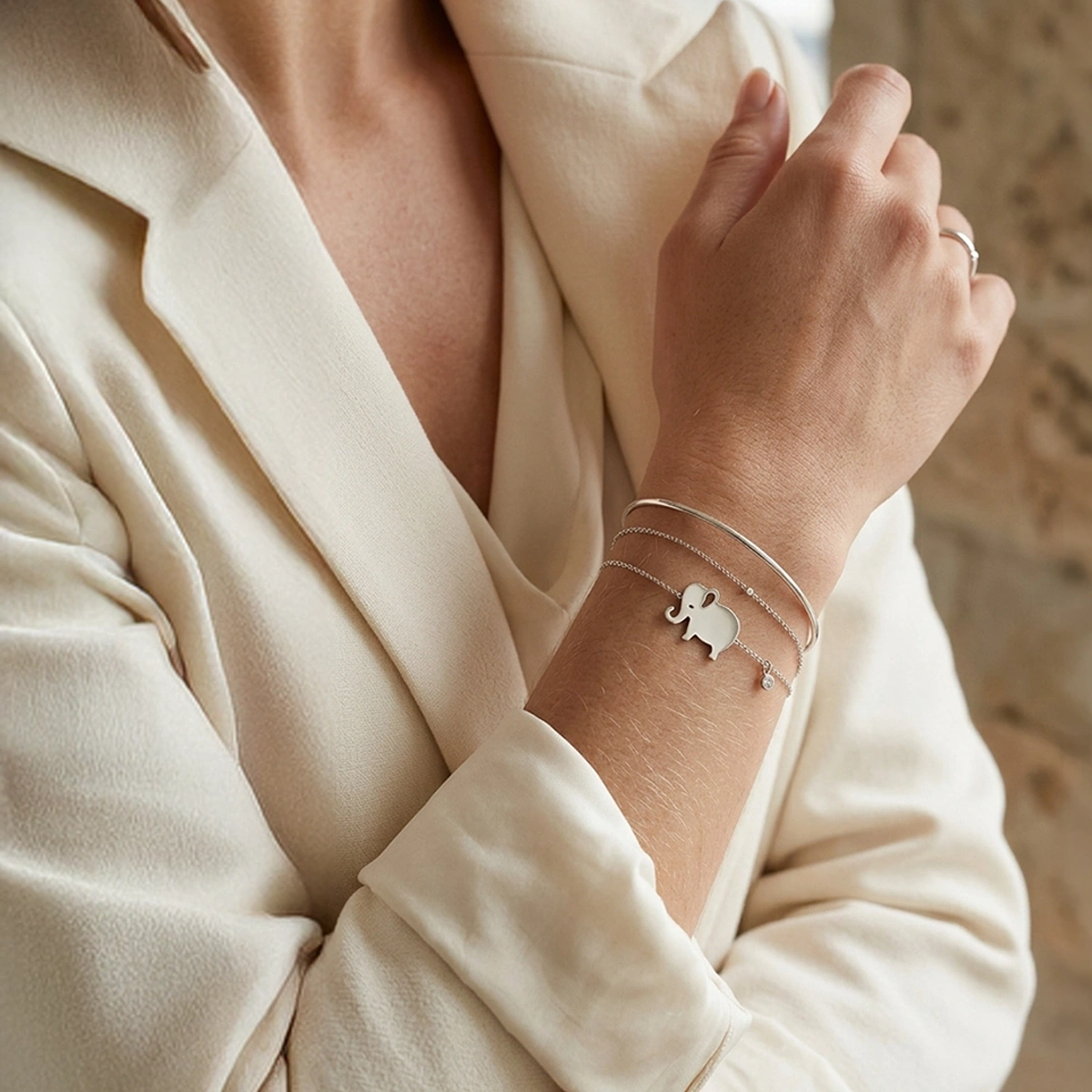 Elephant Diamond Bracelet