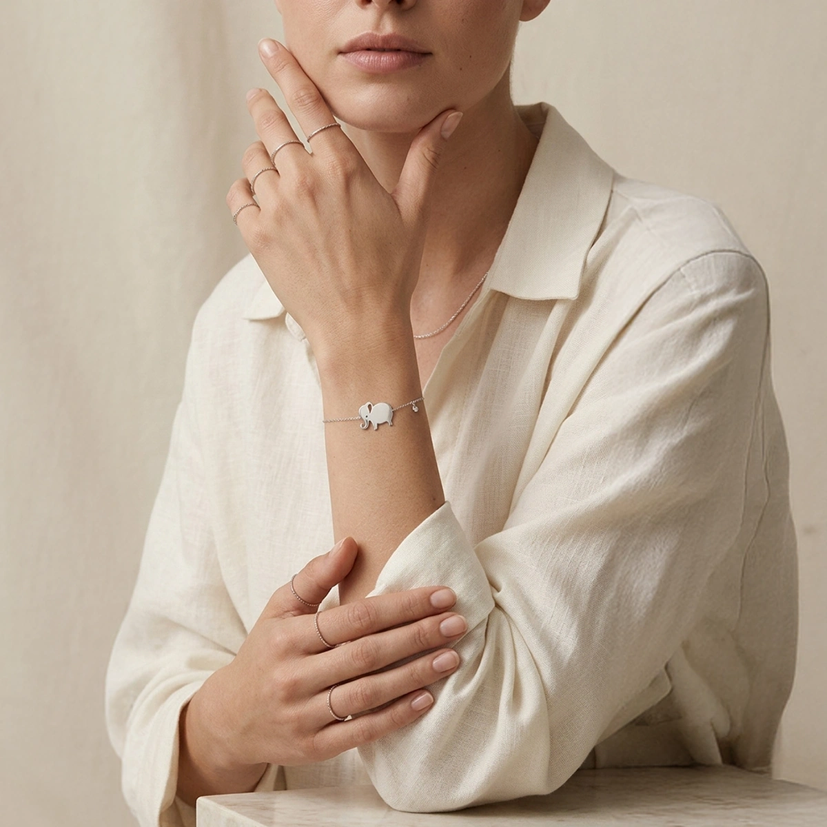 Elephant Diamond Bracelet