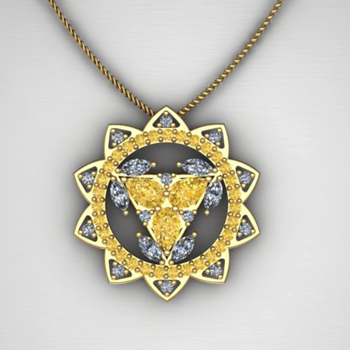 Solar Plexus Çakrası Altın Kolye