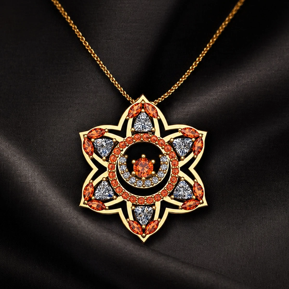 Sakral Yıldız Çakrası Altın Kolye