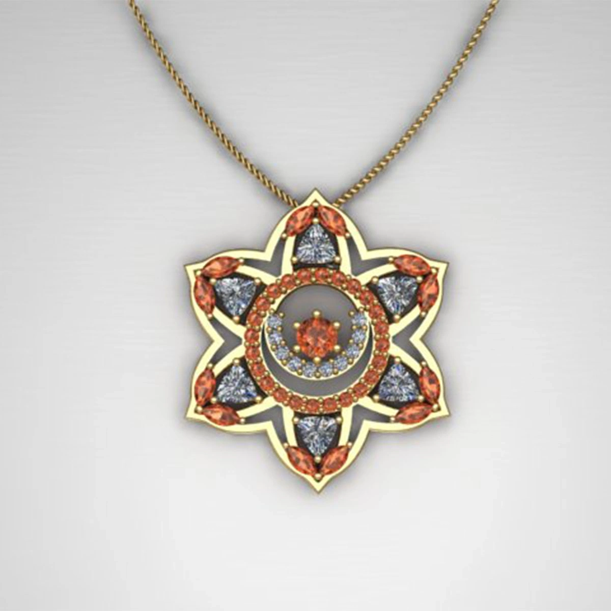 Sakral Yıldız Çakrası Altın Kolye