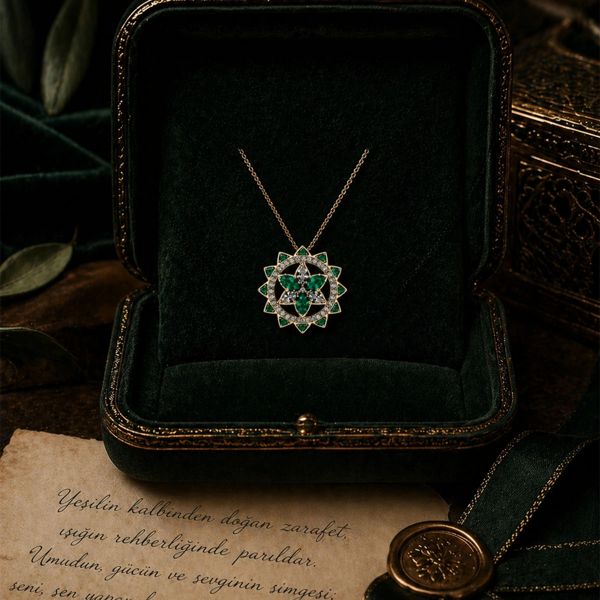 Kalp Çakrası Altın Kolye