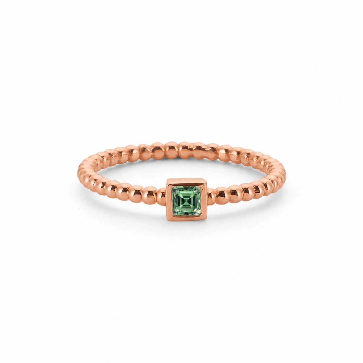Bunter Grüner Prinzessinnen-Stein Goldring