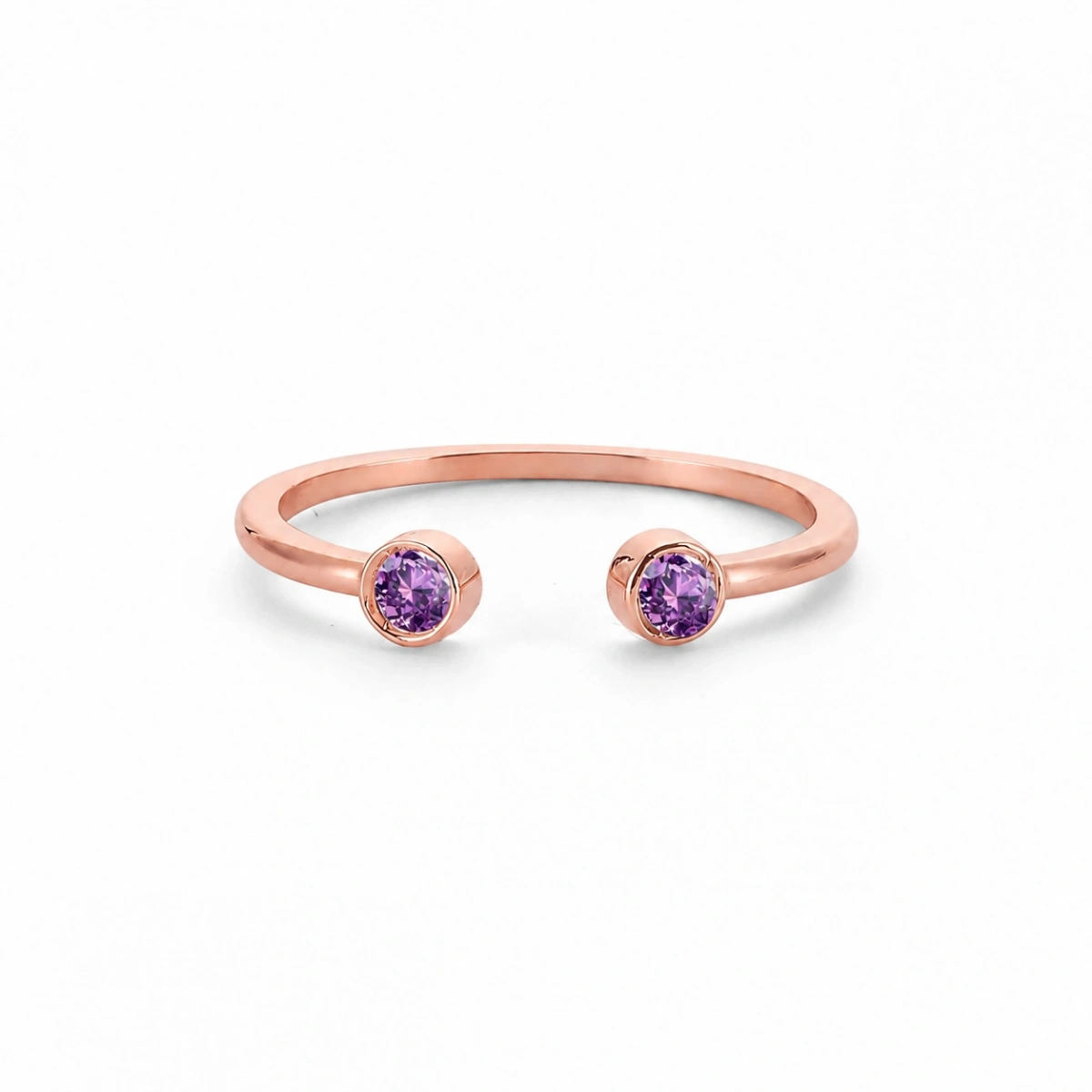 Colorful Purple Stone Gold Ring