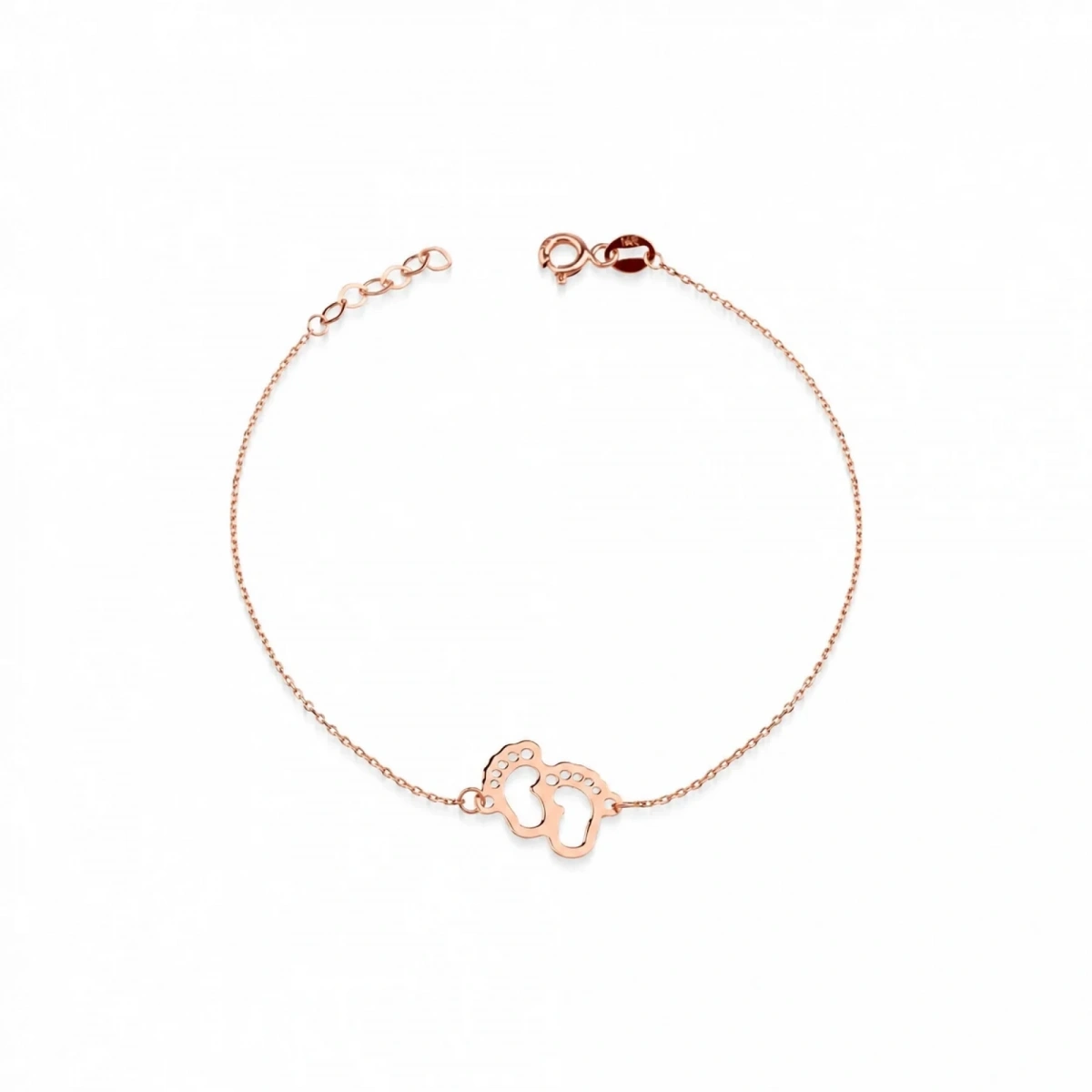 My Babys First Steps Plaque Gold Bracelet